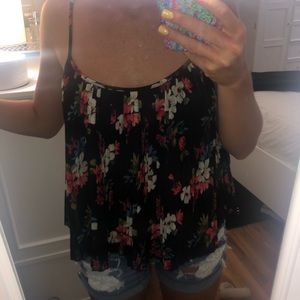 Sheer Hollister floral tank top